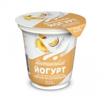 Йогурт «Персик та сік маракуйї» 2,1% жиру