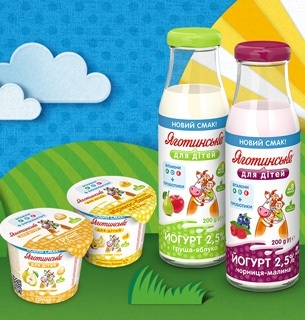 TM Yagotynske for Children released yogurts and cottage cheese paste with new flavors